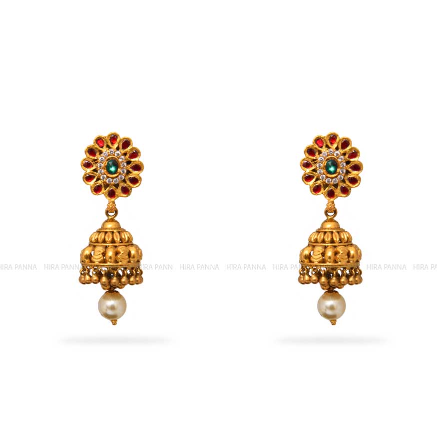 Kundan Jhumka Earrings