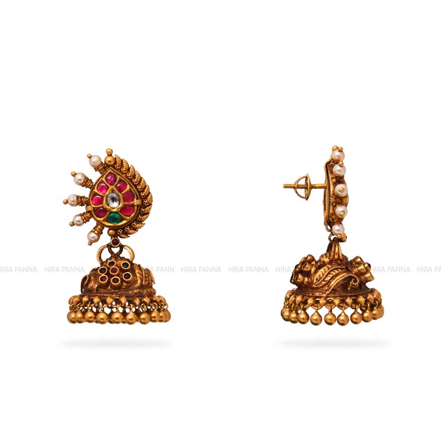 Kundan Jhumka Earrings