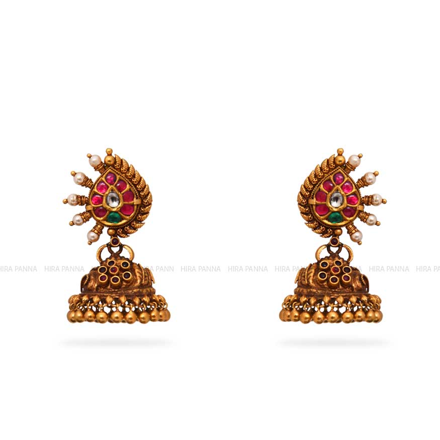 Kundan Jhumka Earrings