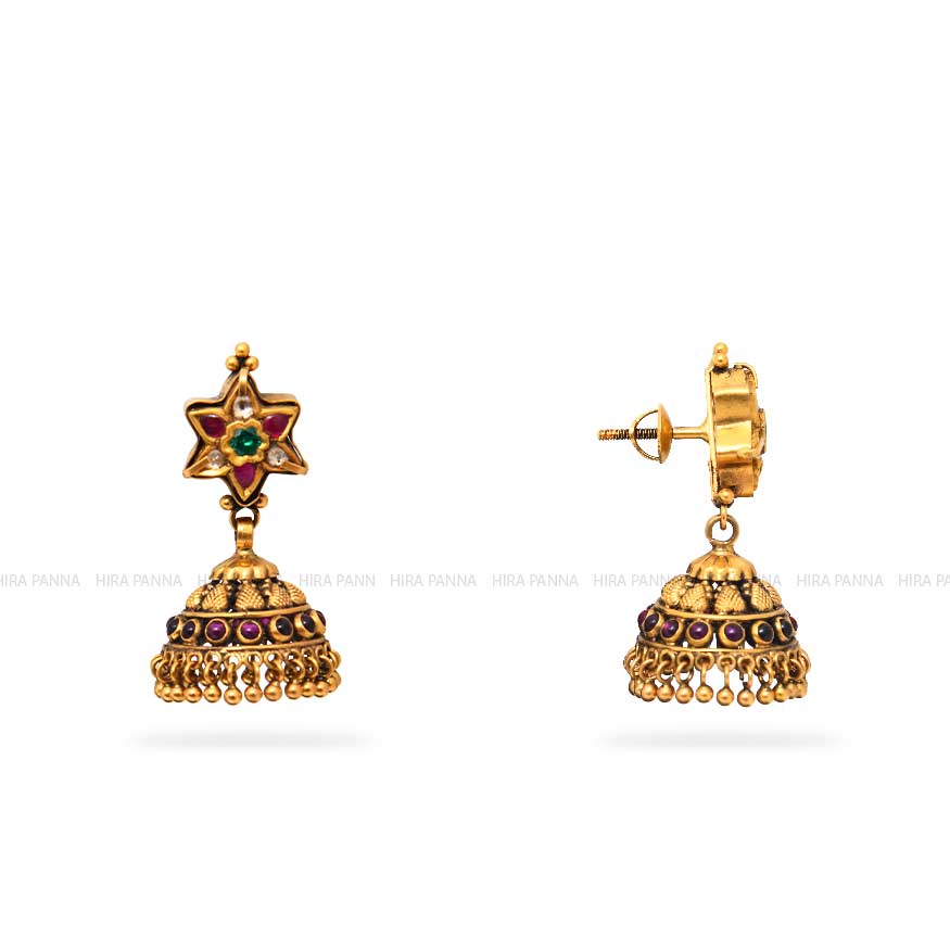 Kundan Jhumka Earrings