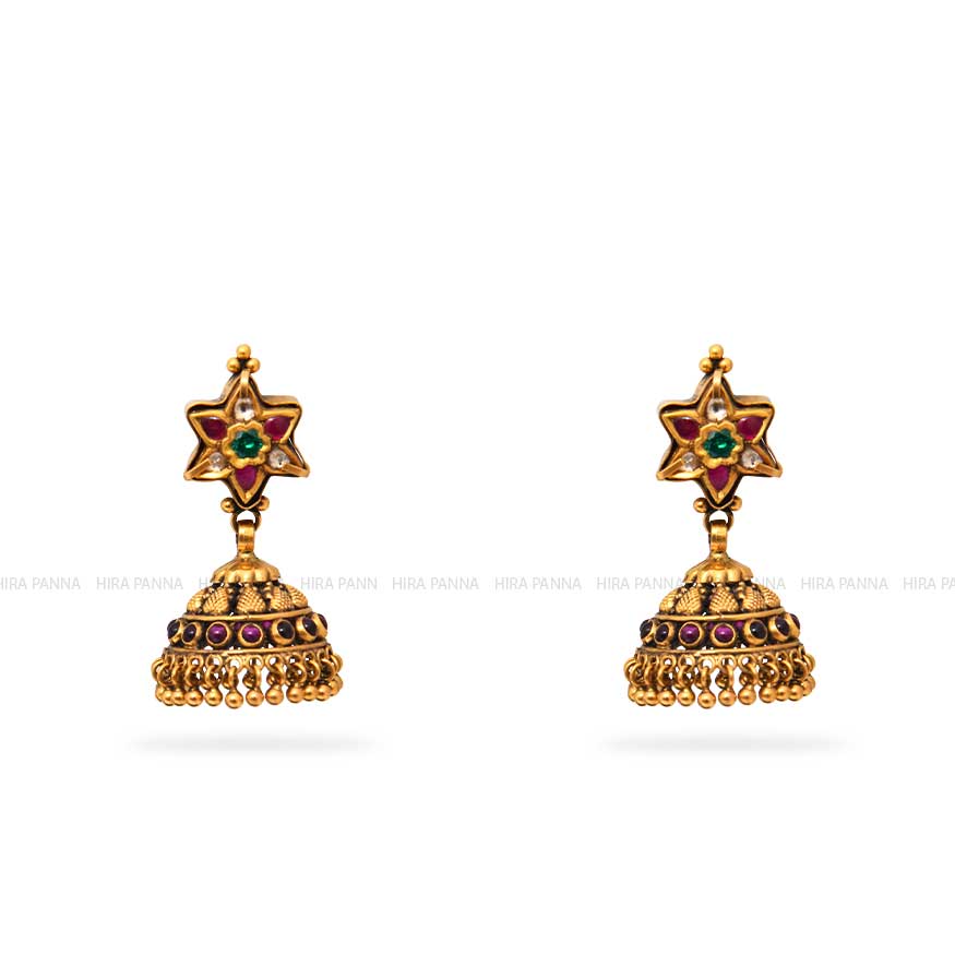 Kundan Jhumka Earrings