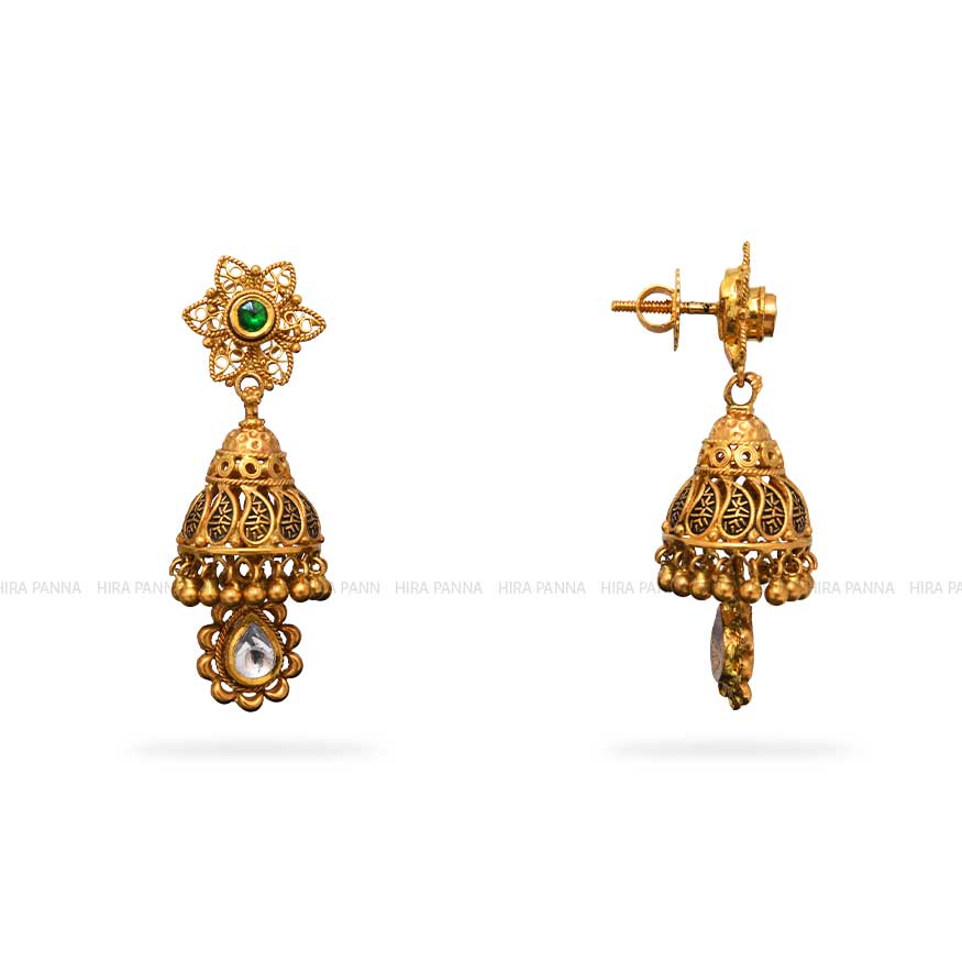 Kundan Jhumka Earrings