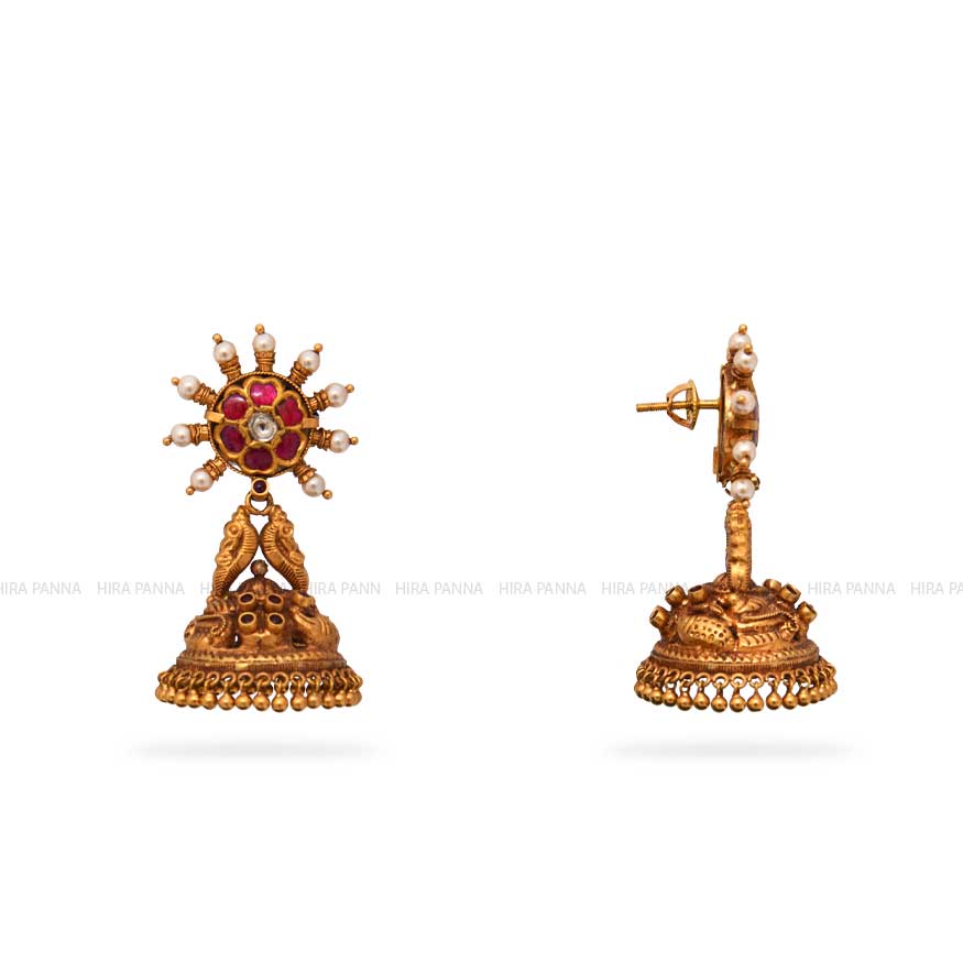 Kundan Jhumka Earrings