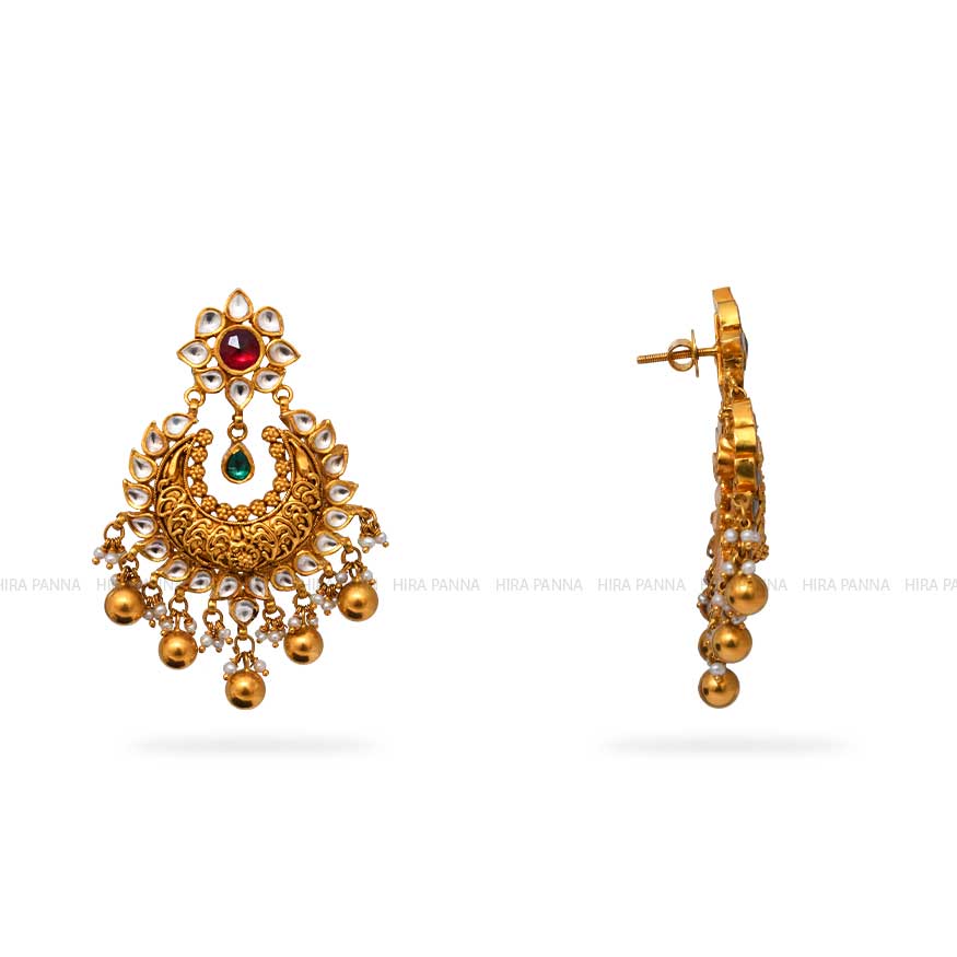 Kundan Chandbali Earrings