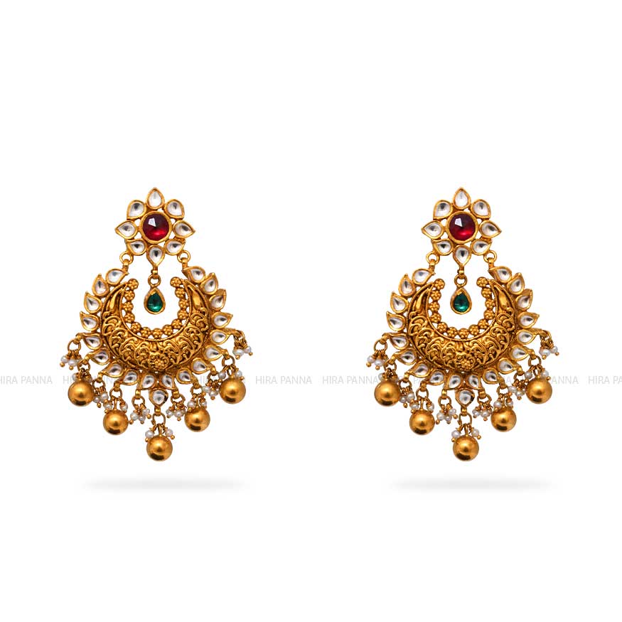 Kundan Chandbali Earrings