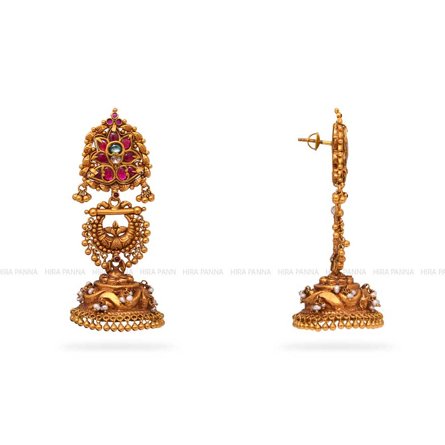 Kundan Jhumka Earrings