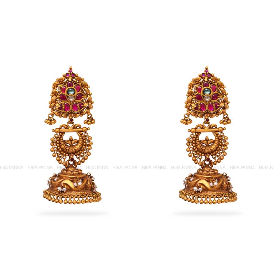 Kundan Jhumka Earrings