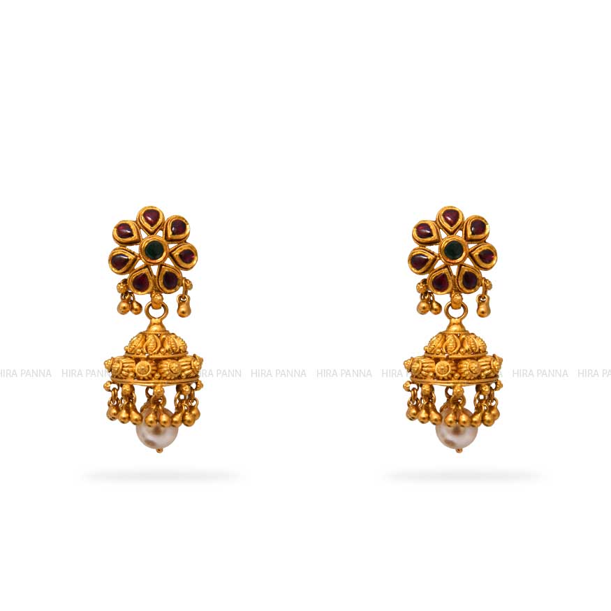 Kundan Jhumka Earrings