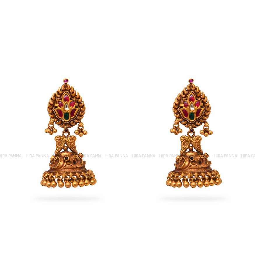 Kundan Jhumka Earrings