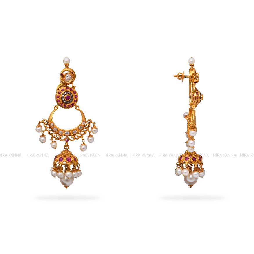 Gold Chandbali Earrings