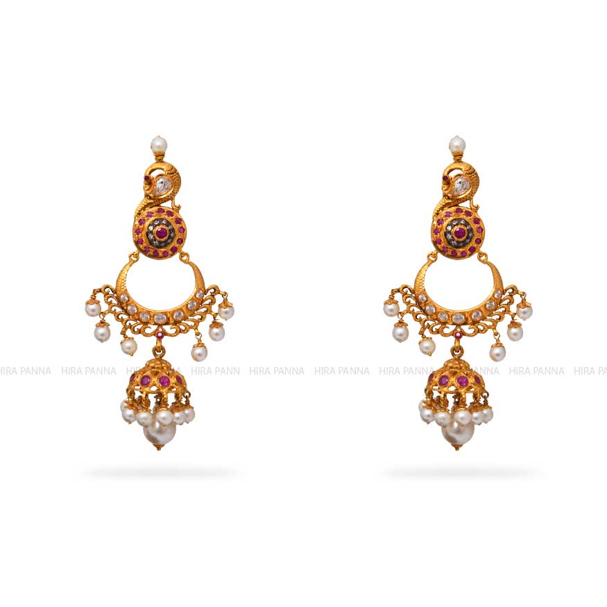 Gold Chandbali Earrings