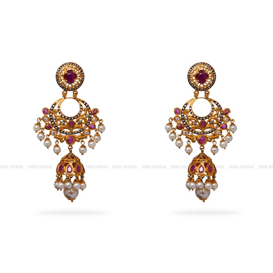 Gold Chandbali Earrings