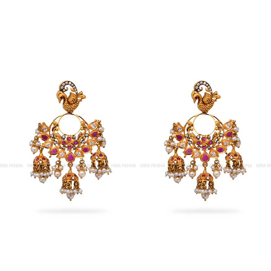 Gold Chandbali Earrings