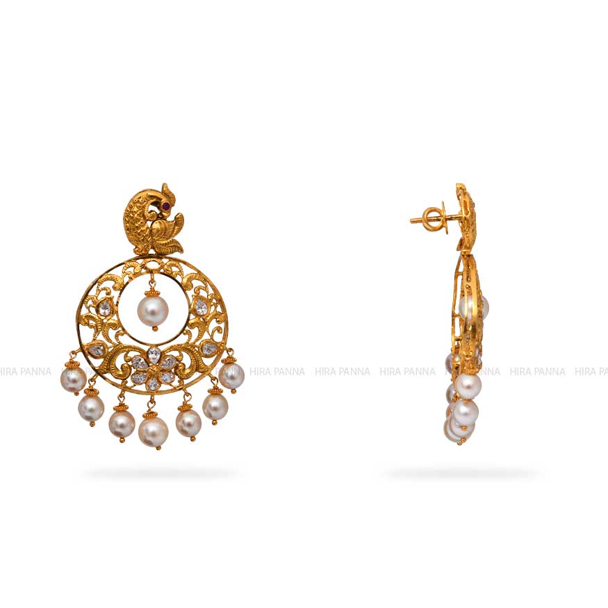 Gold Chandbali Earrings