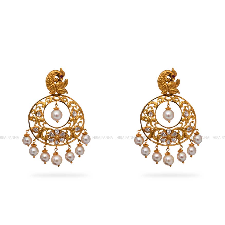 Gold Chandbali Earrings