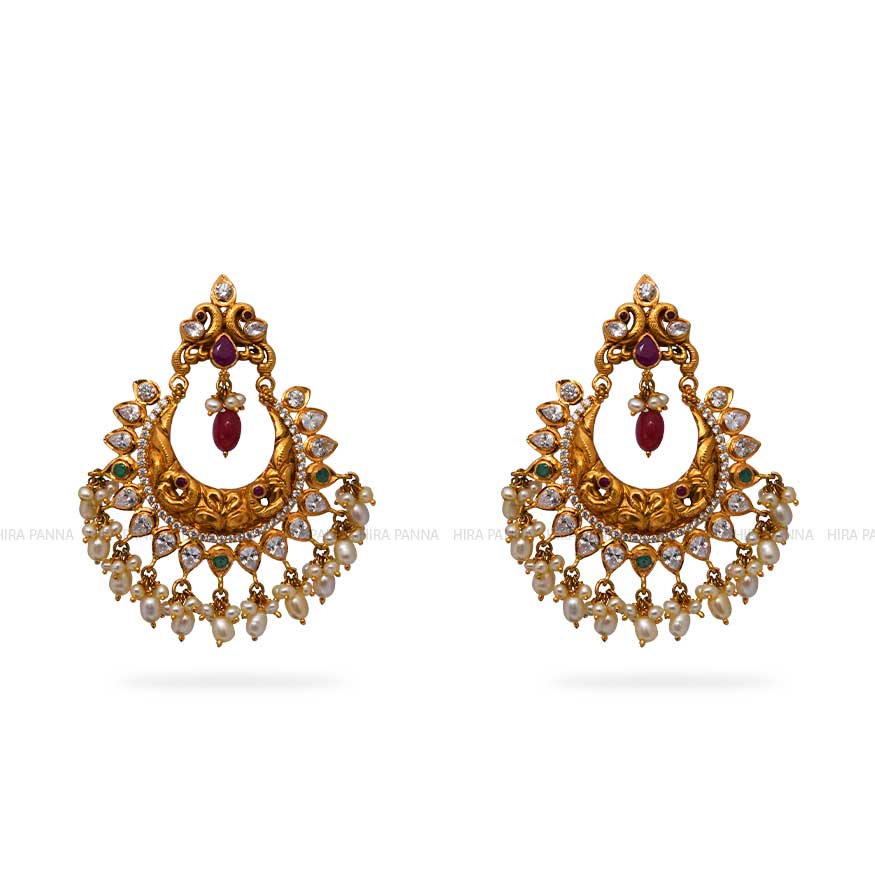 Gold Chandbali Earrings