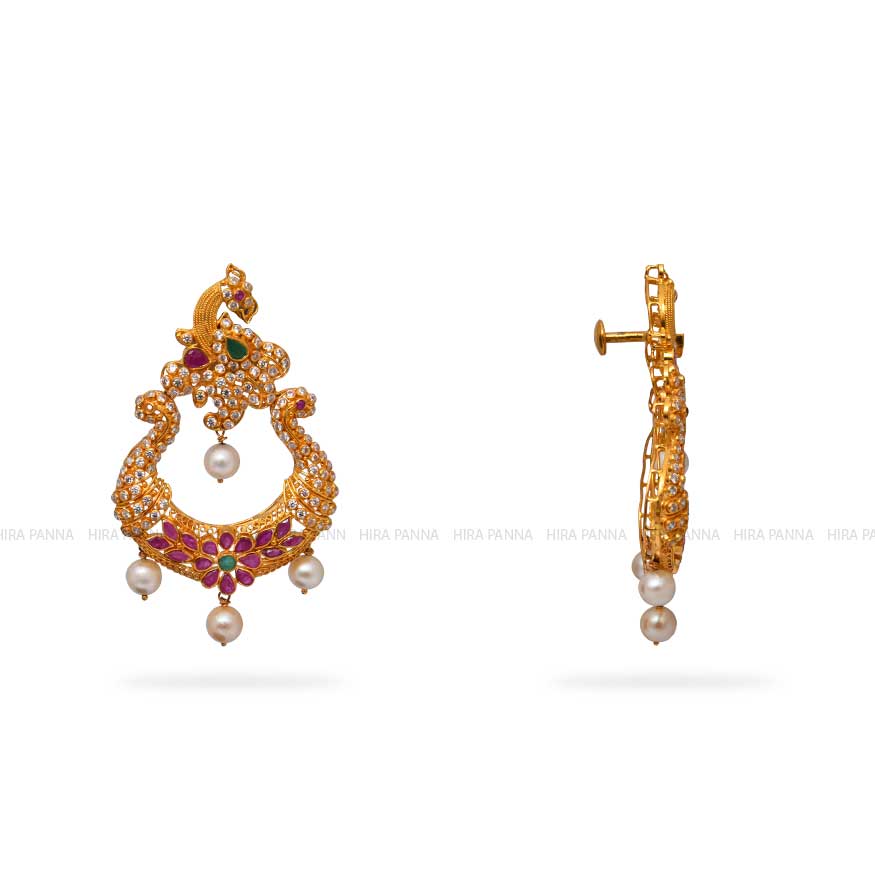 Gold Chandbali Earrings