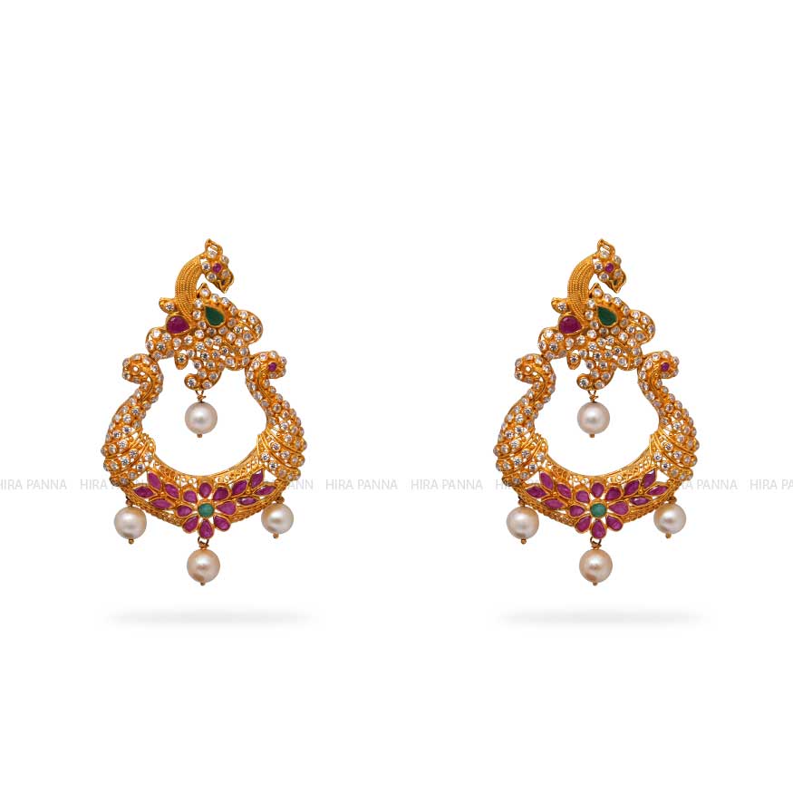 Gold Chandbali Earrings