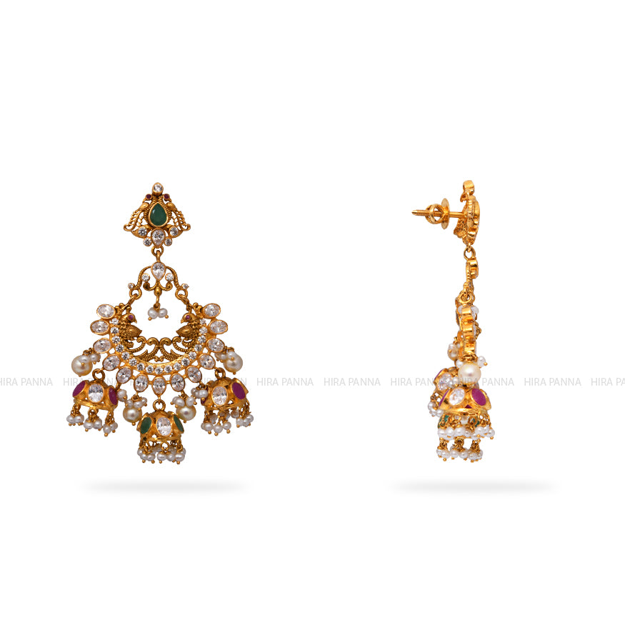 Gold Chandbali Earrings