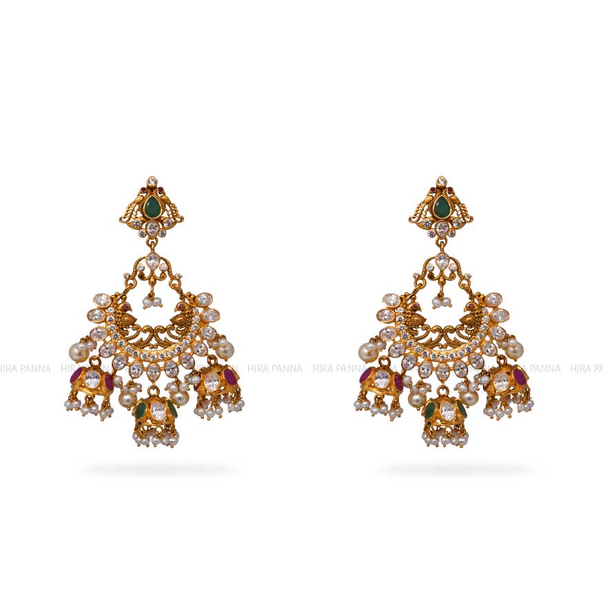 Gold Chandbali Earrings