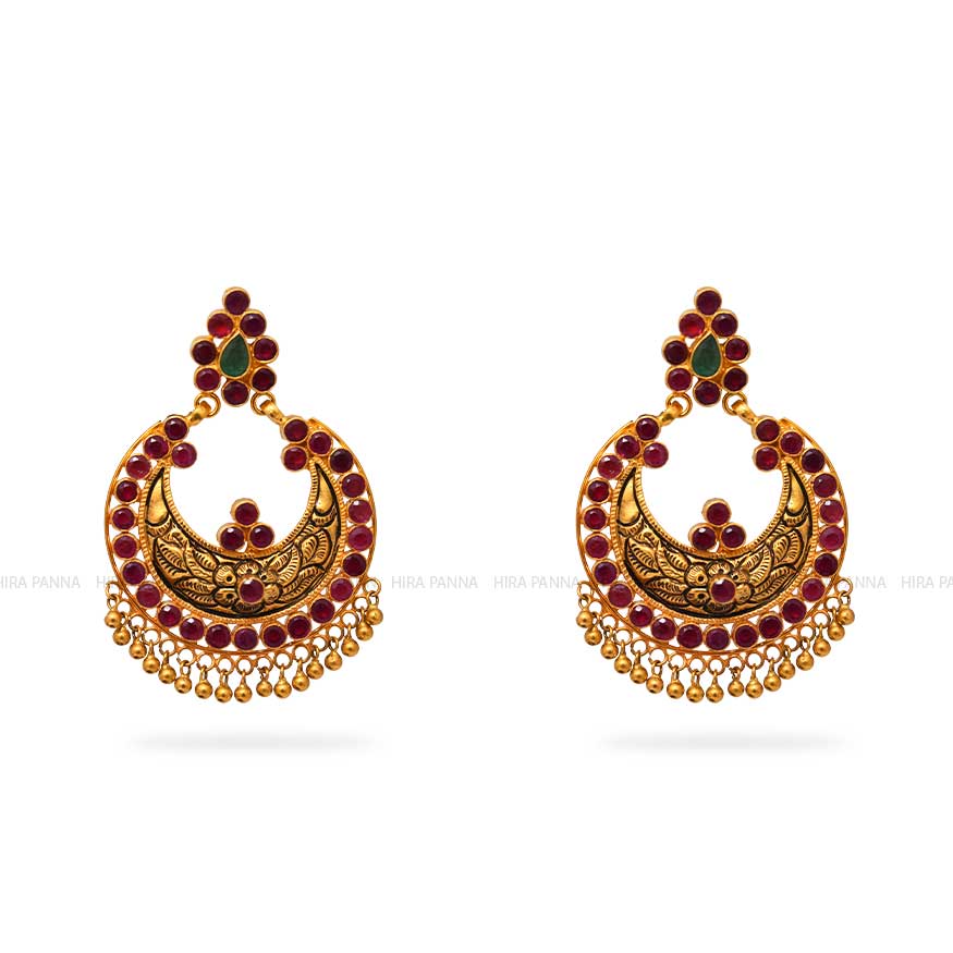 Gold Chandbali Earrings