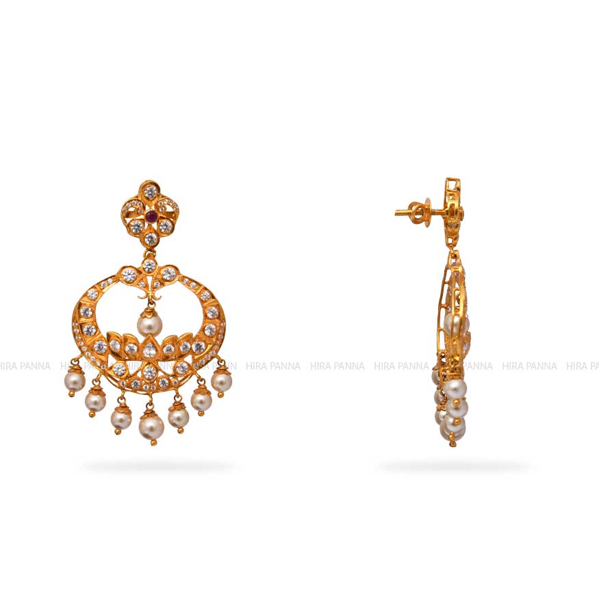 Gold Chandbali Earrings