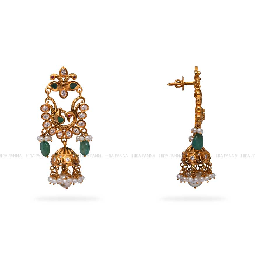 Gold Chandbali Earrings