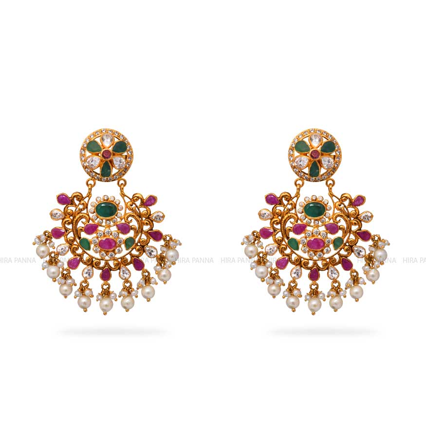 Gold Chandbali Earrings