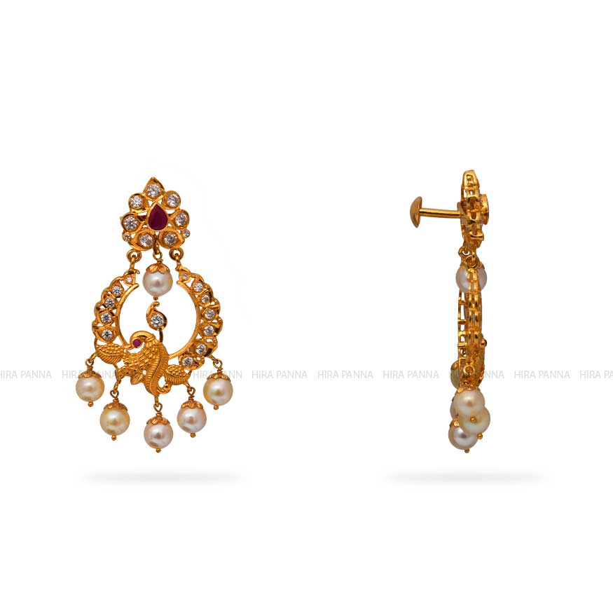 Gold Chandbali Earrings