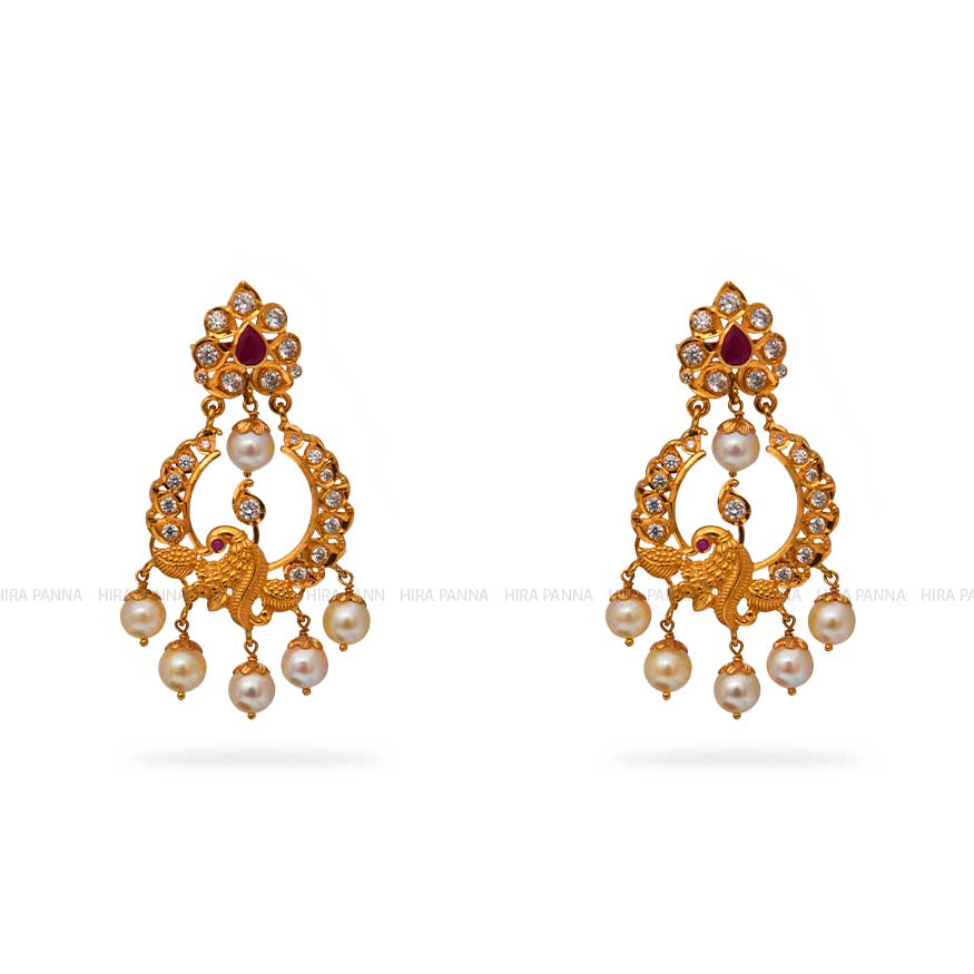 Gold Chandbali Earrings