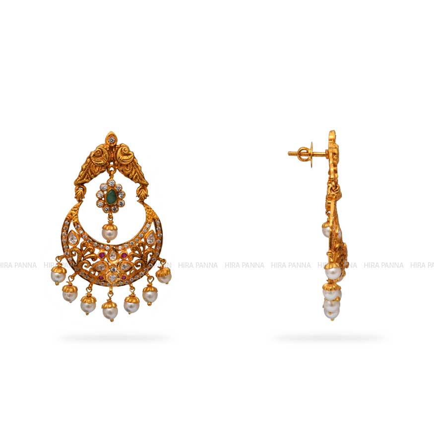 Gold Chandbali Earrings