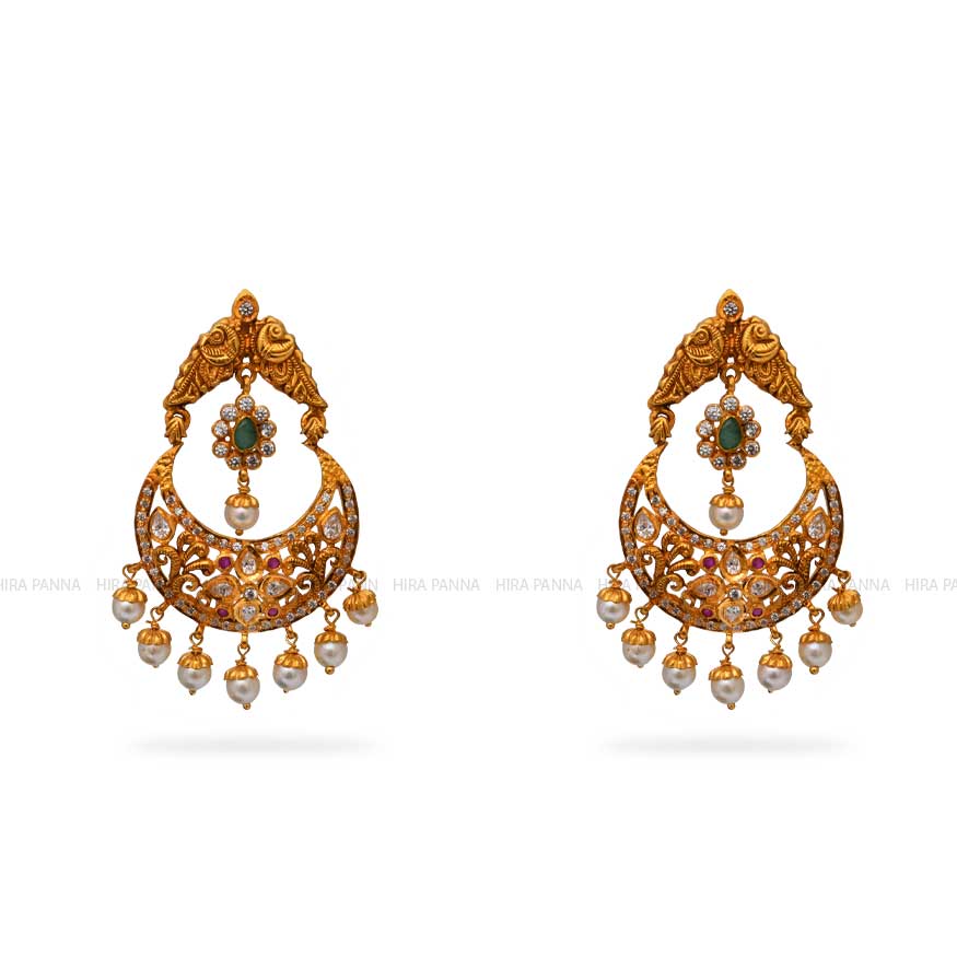 Gold Chandbali Earrings