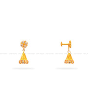 Kids Gold 2 in 1 Hanging Earrings