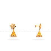 Gold 2 in 1 Hanging Earrings