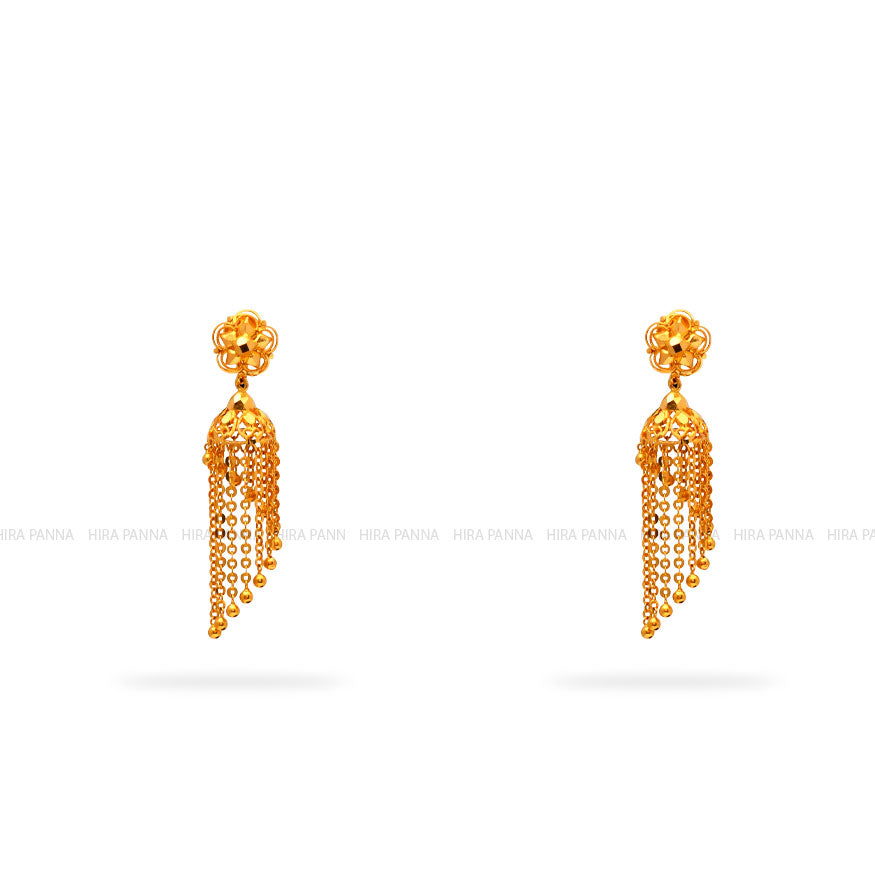 Gold 2 in 1 Jhumka Earrings