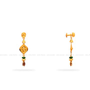 Gold 2 in 1 Hanging Earrings