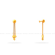 Gold 2 in 1 Hanging Earrings