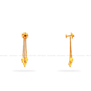 Gold 2 in 1 Hanging Earrings