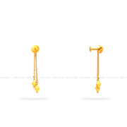 Gold 2 in 1 Hanging Earrings