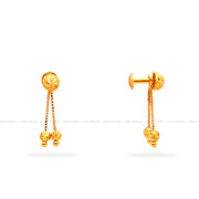 Gold 2 in 1 Hanging Earrings