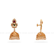 Gold Jhumka Earrings