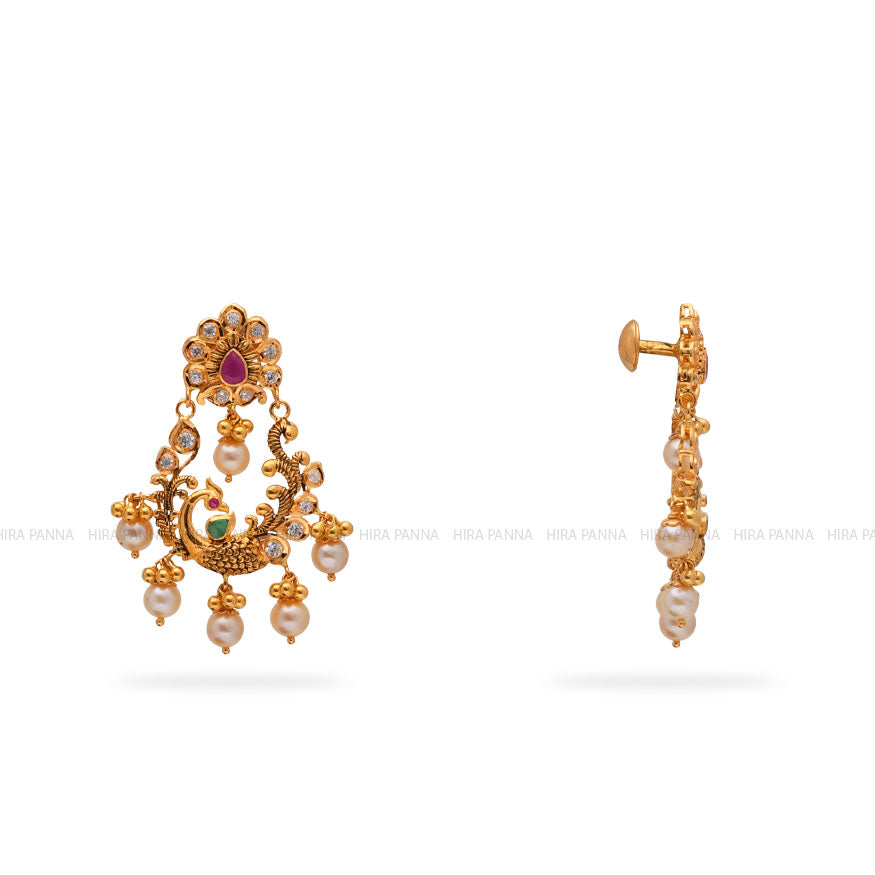 Gold Chandbali Earrings