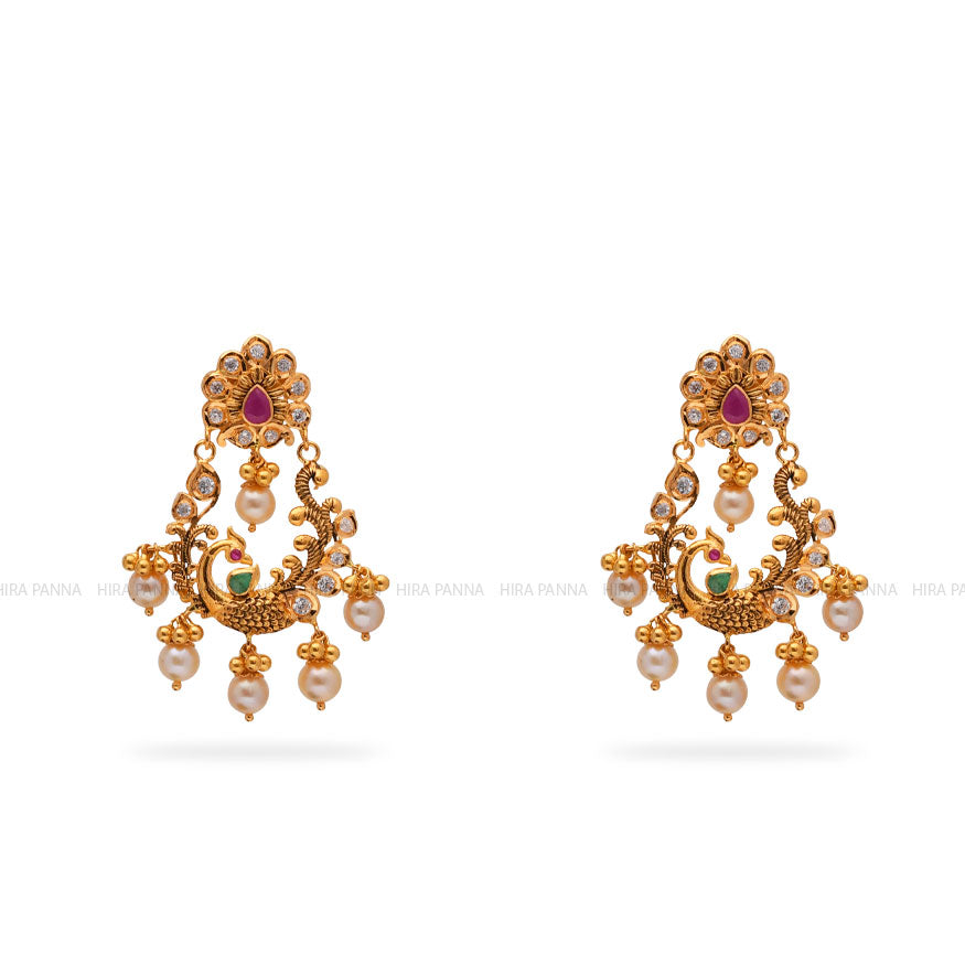 Gold Chandbali Earrings