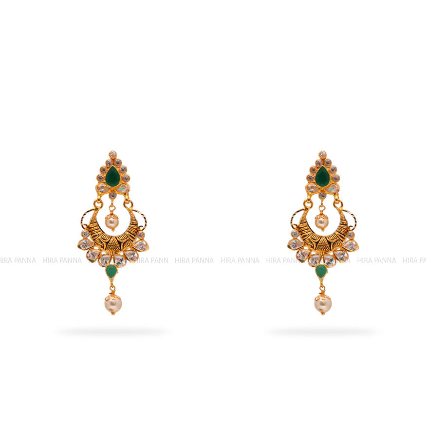 Gold Chandbali Earrings