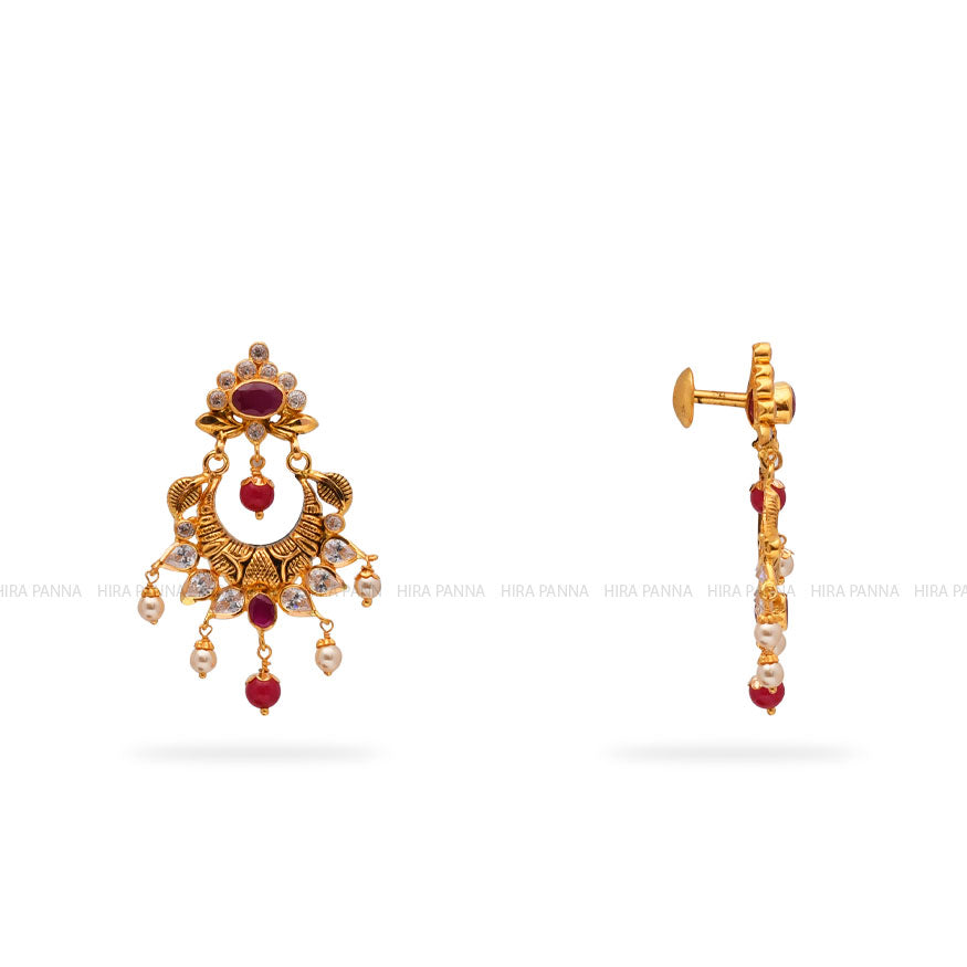 Gold Chandbali Earrings