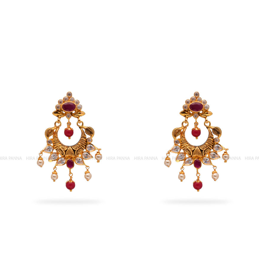 Gold Chandbali Earrings