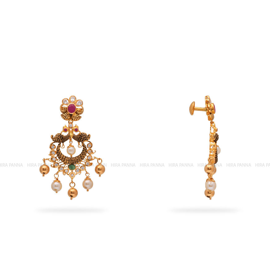 Gold Chandbali Earrings