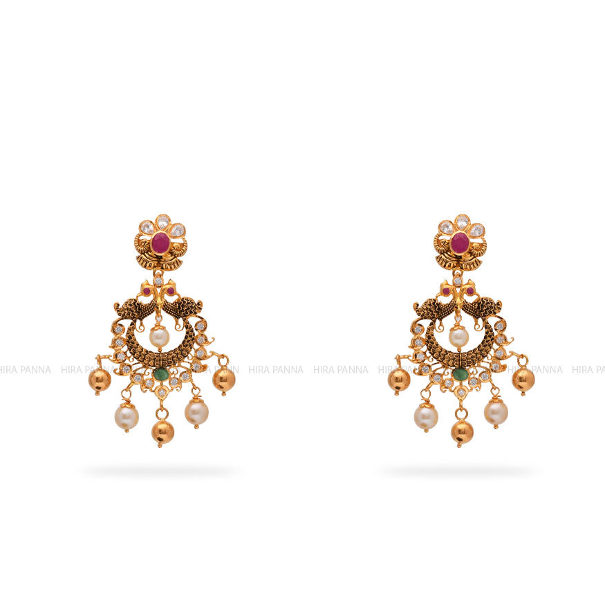 Gold Chandbali Earrings