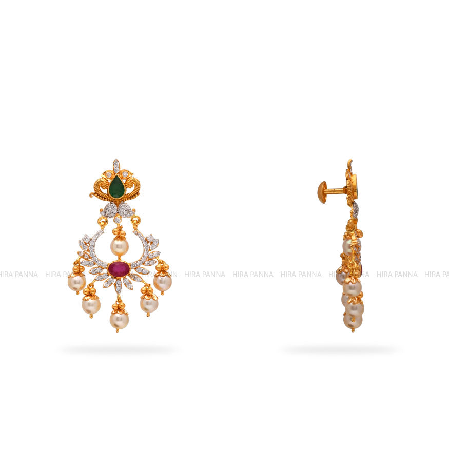 Gold Chandbali Earrings