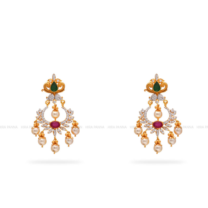 Gold Chandbali Earrings